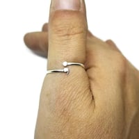 Sterling Silver Semicolon Ring
