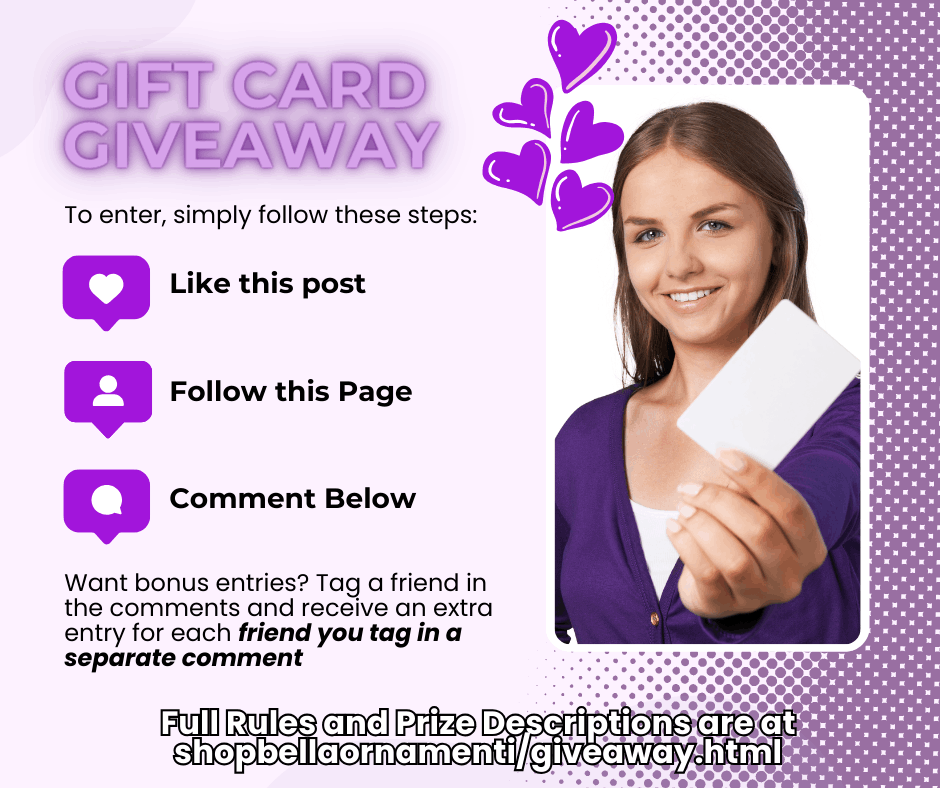 Bella Ornamenti - Gift Card Giveaway