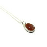 Sterling Silver Fire Agate Necklace