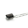 Sterling Silver Emerald Cut Smoky Quartz Pendant