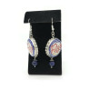 Retro Fitz's Bottle Cap Lapis Lazuli Dangle Earrings