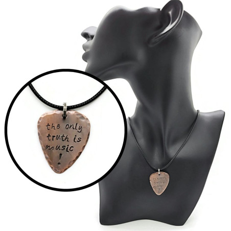 The Only Truth is Music! Guitar Pick Necklace