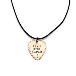 Pick Your Battles! Guitar Pick Necklace