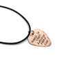 Music is What Feelings Sound Like Copper Guitar Pick Necklace