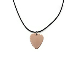 Custom Hand Stamped Copper Guitar Pick Necklace