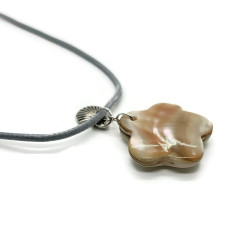 Flower Mother of Pearl Pendant with Shell Charm