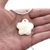 Flower Mother of Pearl Pendant with Shell Charm