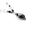 Butterfly Aromatherapy Locket with Lapis Lazuli and Sodalite