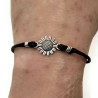 Sunflower Charm Bracelet, Faux Leather