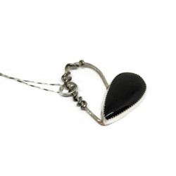 Black Onyx Heart Pendant