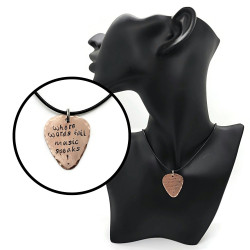 Where Words Fail Music Speaks Guitar Pick Necklace