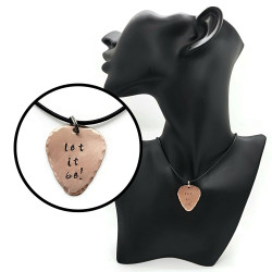 Let It Be! Copper Guitar Pick Necklace