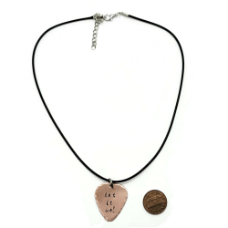 Let It Be! Copper Guitar Pick Necklace