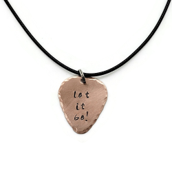 Let It Be! Copper Guitar Pick Necklace