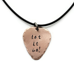 Let It Be! Copper Guitar Pick Necklace