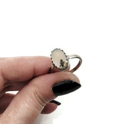 Sterling Silver Dendritic Agate Ring