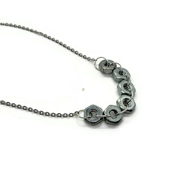 Unisex Stainless Steel Nut Necklace