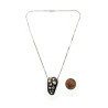 Sterling Silver Antiqued Look Pebble Pendant