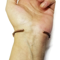 Copper Bead Cuff Bracelet