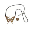 Nova the Flame Painted Butterfly Copper Pendant