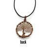 Rose Quartz Copper Tree of Life Necklace