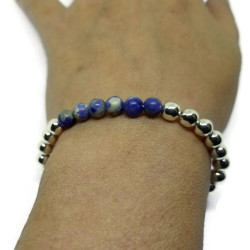 Sodalite Gemstone Bead Stretch Bracelet