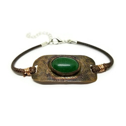 Green Aventurine Copper Bracelet