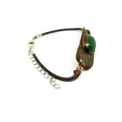 Green Aventurine Copper Bracelet