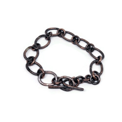 Antiqued Large Link Copper Bracelet