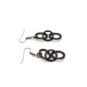 Antiqued Large Link Copper Dangle Earrings