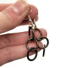 Antiqued Large Link Copper Dangle Earrings