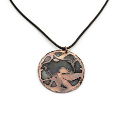 Lela the Forest Fairy Copper Pendant