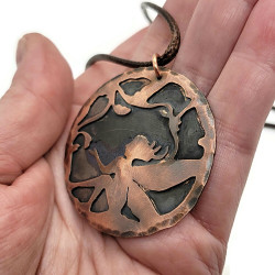 Lela the Forest Fairy Copper Pendant