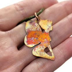 Jelssa the Flame Painted Fire Fairy Pendant