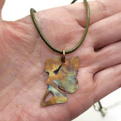 Jelssa the Flame Painted Fire Fairy Pendant