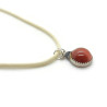 Sqinni the Red Banded Agate Ladybug Pendant