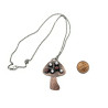 "Meilo" the Copper & Gemstone Toadstool Pendant