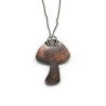 "Meilo" the Copper & Gemstone Toadstool Pendant