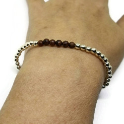 Mahogany Obsidian Gemstone Stretch Bracelet