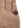 Sterling Silver Natural Ruby Cabochon Ring,  US Size 7