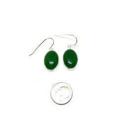 Sterling Silver Green Aventurine Gemstone Earrings