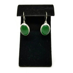 Sterling Silver Green Aventurine Gemstone Earrings