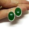 Sterling Silver Green Aventurine Gemstone Earrings