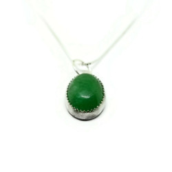 Sterling Silver Green Aventurine Pendant