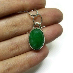 Sterling Silver Green Aventurine Pendant