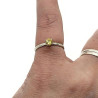 Sterling Silver Yellow Zirconia Solitaire Ring