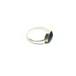 Sterling Silver Lapis Lazuli Nugget Ring, US Size 10