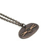 Copper Fist Holding Drumsticks Necklace