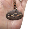 Copper Fist Holding Drumsticks Necklace