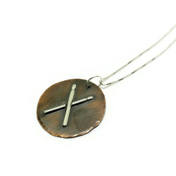 3D Drumstick Pendant with Sterling Silver Drumsticks